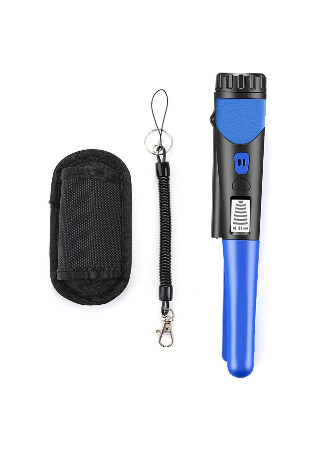 Generic - Metal Detector,Portable High Sensitivity Metal Detector One-button LED Indicator Gold Detector with Woven Holster Bag(Blue) - Image 1