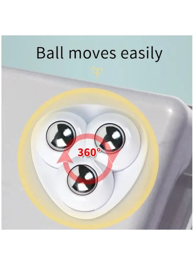 White Universal No Drill Caster Wheels 16pcs Heavy Duty Swivel Furniture Casters - Image 2