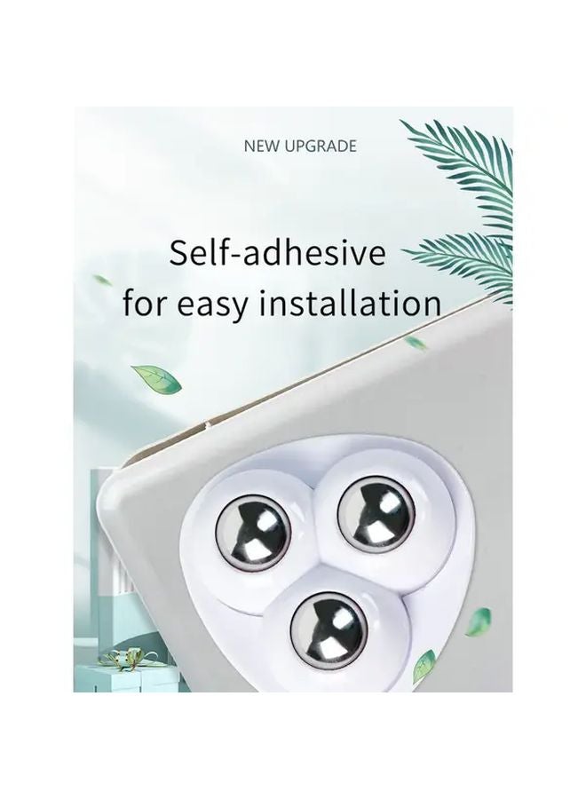 White Universal No Drill Caster Wheels 16pcs Heavy Duty Swivel Furniture Casters - Image 3