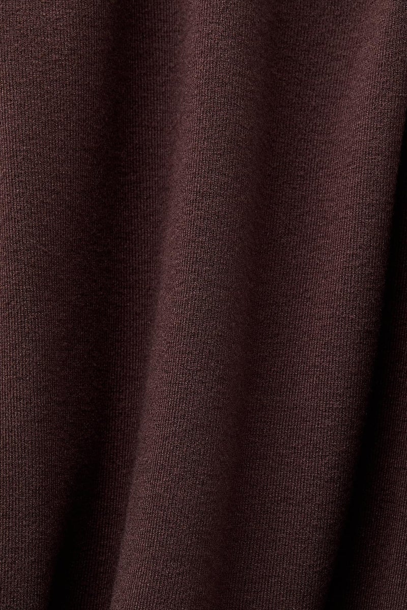 Lulus Harlan Midi Sweater Dress Womenâ€™s Bodycon Long Sleeve Cocktail Dress with Surplice Neckline and Waist Tie Brown - Image 2