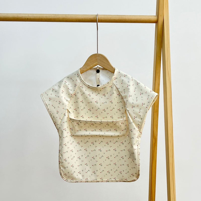 Baby Waterproof PU Feeding Bib Apron New Wild Berry 