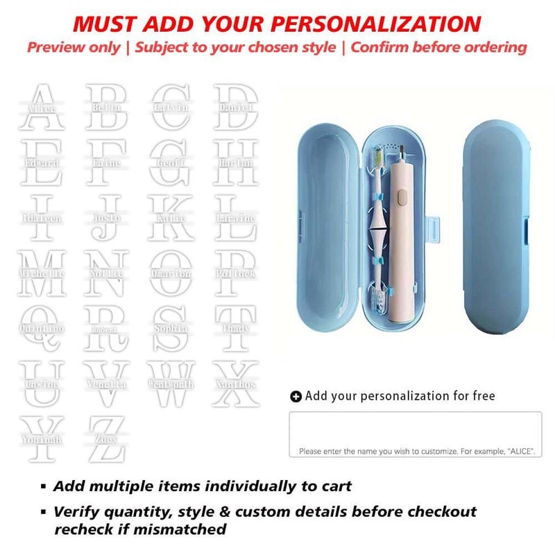 Personalized Travel Electric Toothbrush Storage Case With Air Holes - Image 5