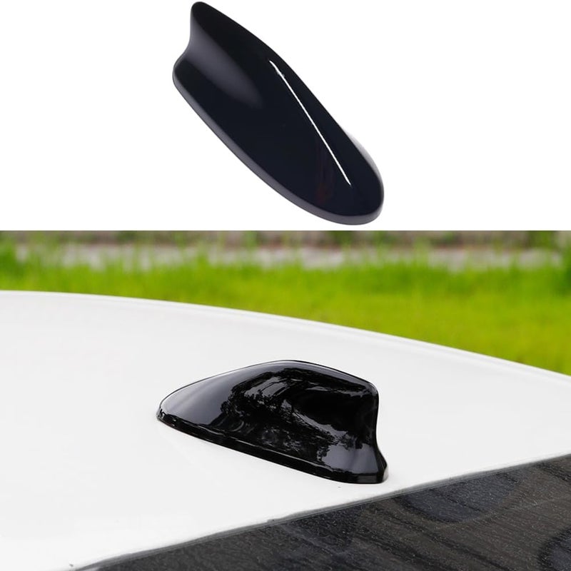 AOKIO Exterior Antenna Toppers Car Shark Fin Cover Decoration Trim for Honda Accord Accessories 2018 2019 2020 2021 2022 (Glossy Black) - Image 1