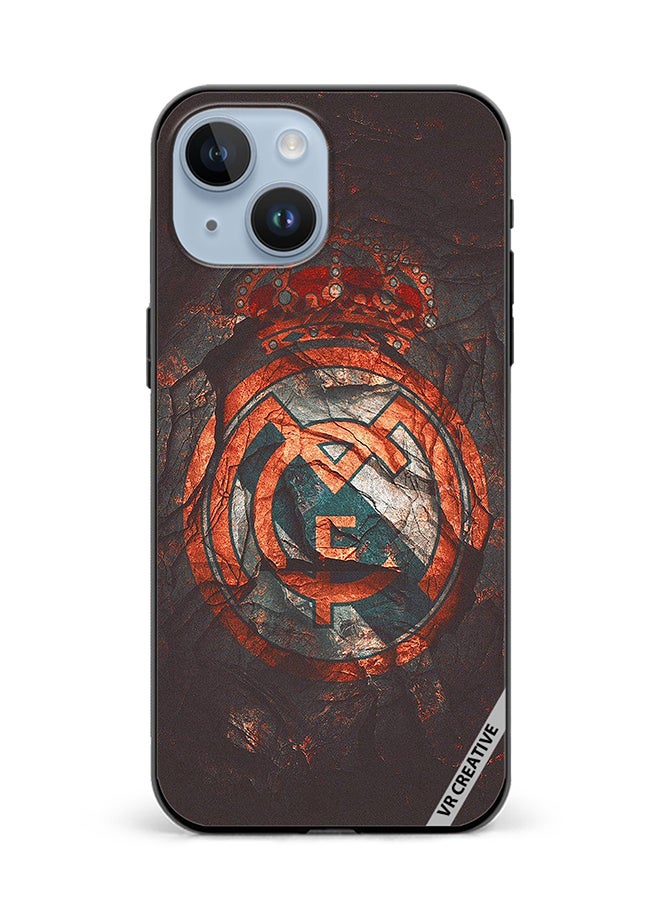 VR CREATIVE Protective Case Cover For Apple iPhone 15 Real Madrid Cake Design Multicolour - Image 1