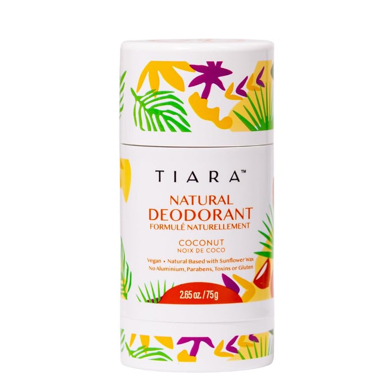 TIARA Whole Body All Natural Deodorant for Women, Aluminum Free Deodorant for Men, Safe for Kids Use All Over Body, Paraben Free, No Chemicals Vegan & Non Toxic, Travel Size (Coconut)