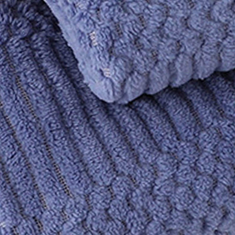 GLOGLOW Daily Bathroom Fleece Bath Towel Set Soft Absorbent Quick Dry Dark Blue 2 Pieces 27.6x55.1 13.8x29.5 Inches - Image 5