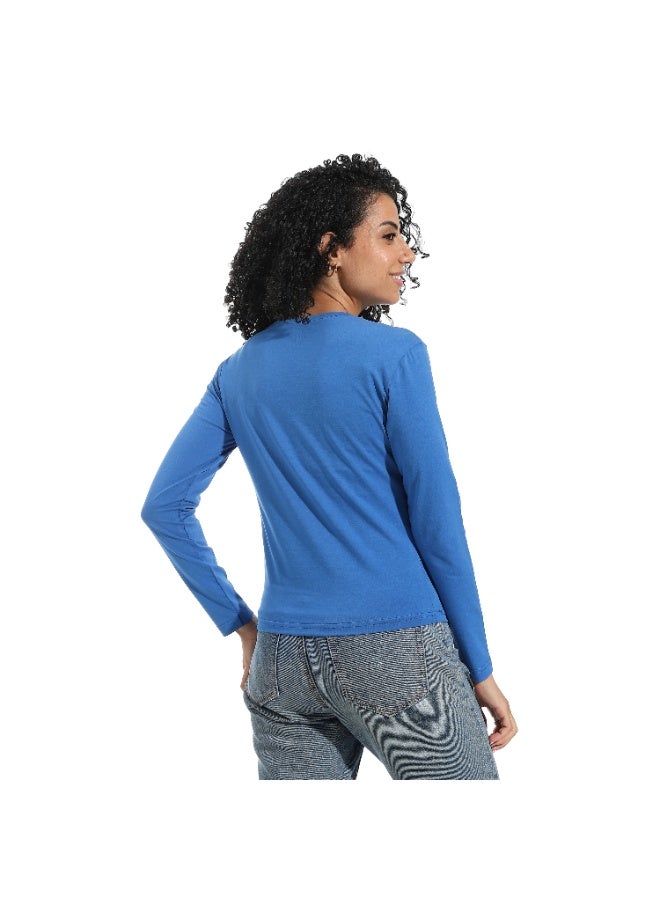 Xtcy Bodysuit single lycra sleeve neck women royal blue 2xl b28-royal blue-2xl - Image 3