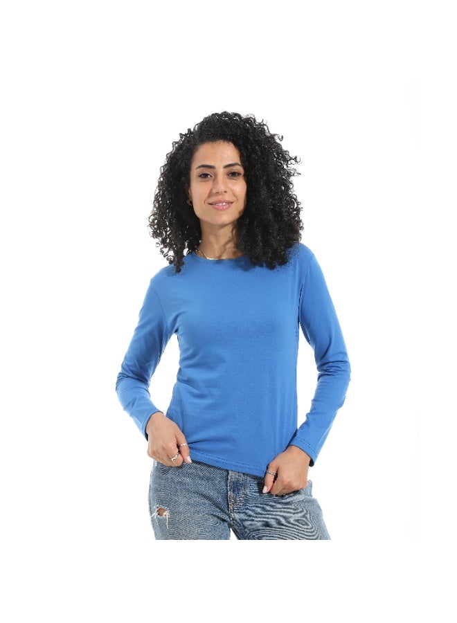 Xtcy Bodysuit single lycra sleeve neck women royal blue 2xl b28-royal blue-2xl - Image 1