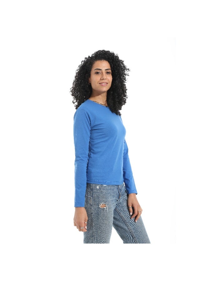 Xtcy Bodysuit single lycra sleeve neck women royal blue 2xl b28-royal blue-2xl - Image 2