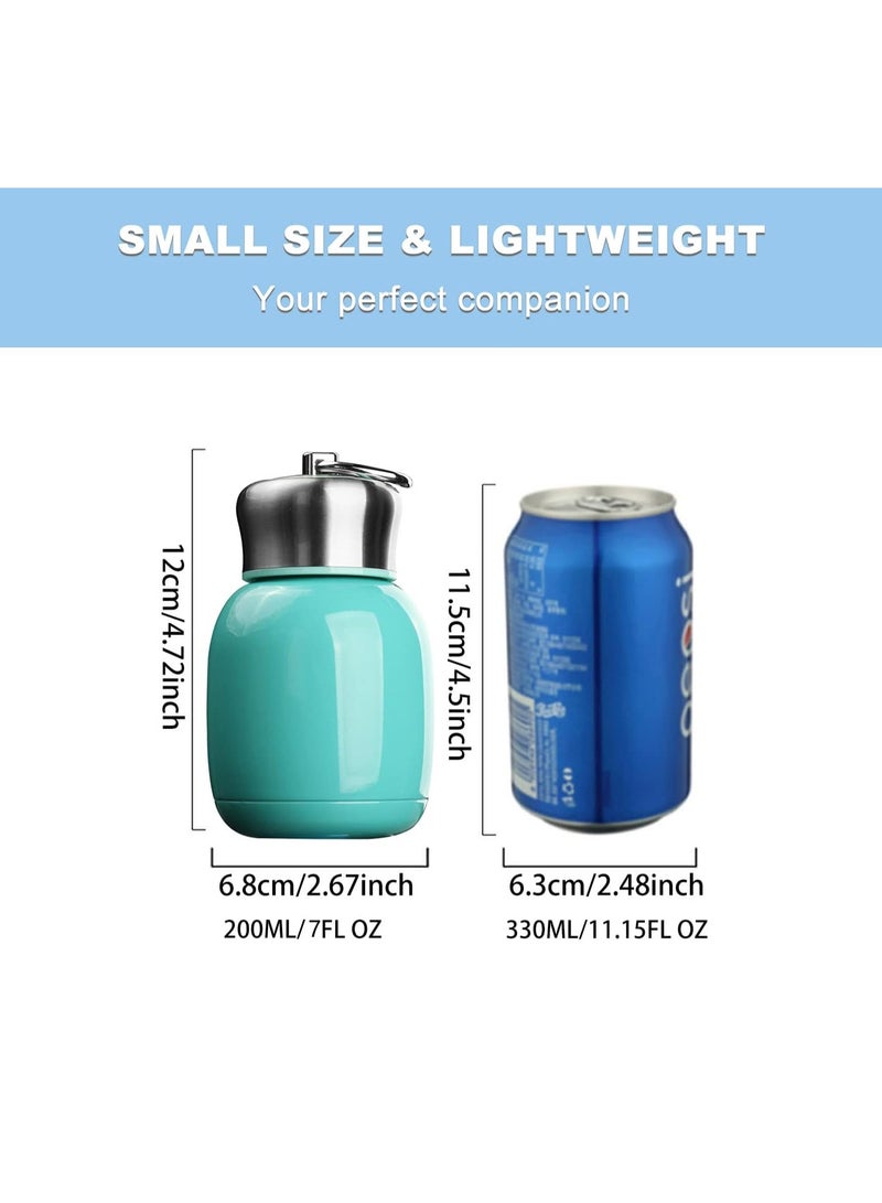 Zikra Mini Insulated Water Bottles, 200ml/7oz Stainless Steel Water Bottle Small Portable Water Bottle Tumbler Vacuum Cup for Boys, Girls, School, Office, Camping,  Mini Sport Thermo (Teal) - Image 5