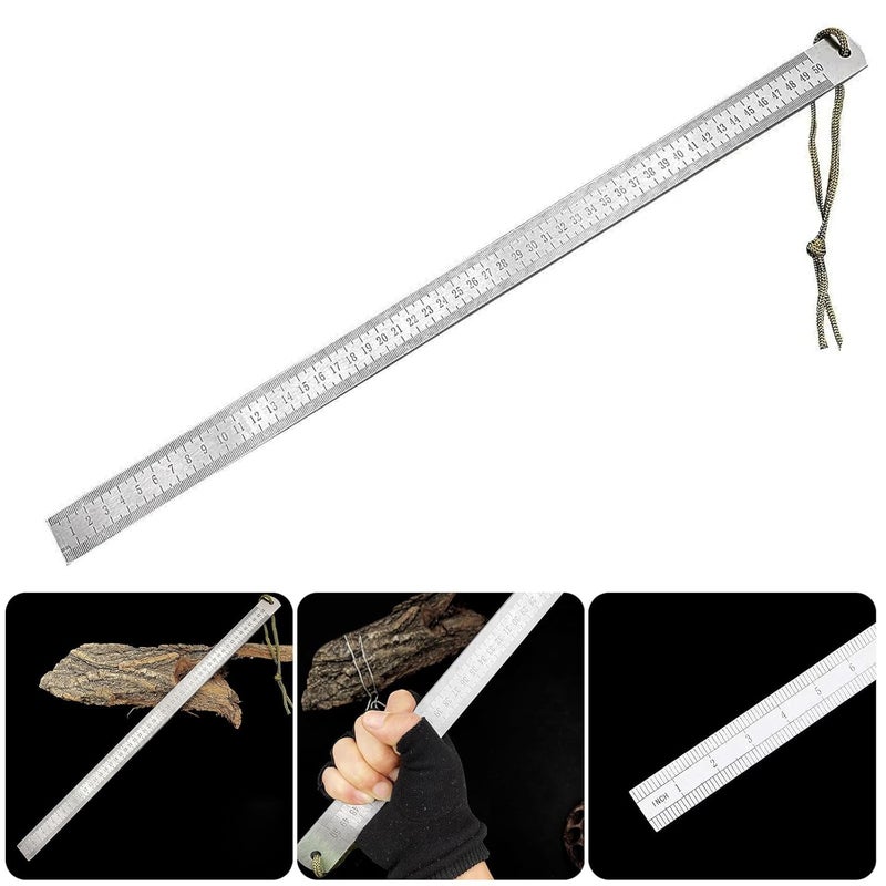 Stainless Steel Ruler 4mm Thick for Accurate Measuring Students Engineers - Image 3