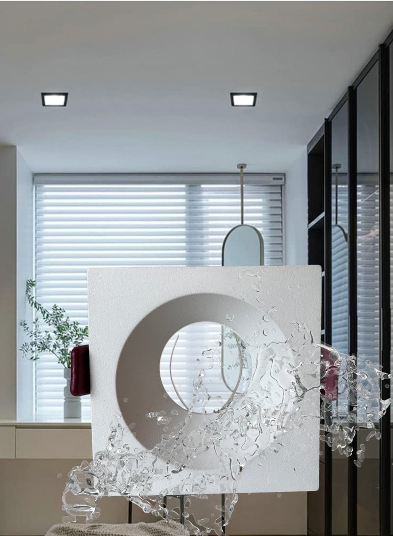 تارجت إطار كشاف GU10 مقاوم للماء ومربع باللون الأبيض  - Image 5