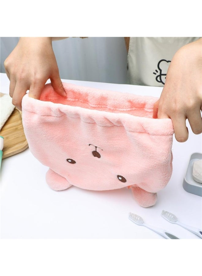 Cute Hair Drying Cap Hat Quick-Dry Hair Towel Cap Super Absorption Turban