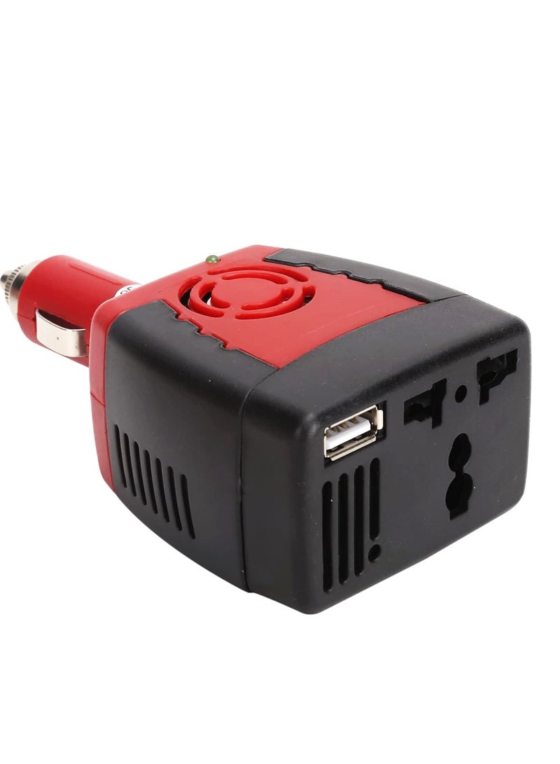 موب محول عاكس للسيارة 150 وات مع منفذ شحن USB 5 فولت محول طاقة تيار مستمر 12 فولت إلى تيار متردد 220 فولت - Image 2