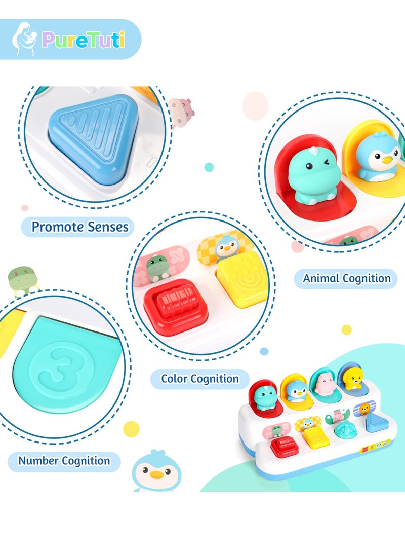 PureTuti Pop-Up Toy for 1-3 Years, Animal Theme, Baby Boys Girls Activity Cube, Montessori Toys, Sensory Toys, No Batteries Required - Image 4