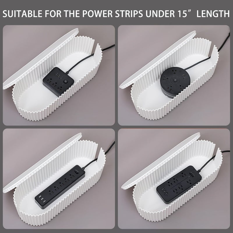 Desktop Power Outlet Storage Box Large Green Safe Tidy Cord Organizer - Image 4