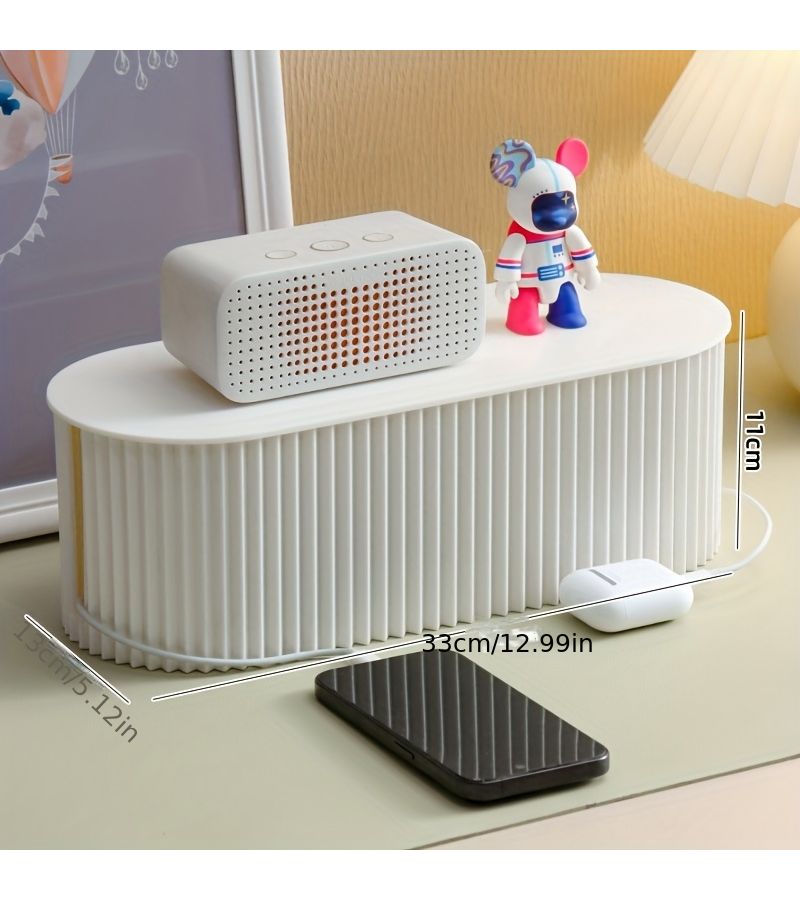 Desktop Power Outlet Storage Box Large Green Safe Tidy Cord Organizer - Image 3