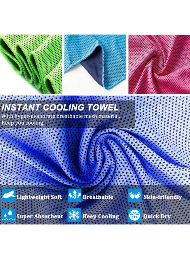 YQXCC 2 Pack Cooling Towel (47"x12") Ice Towel for Neck, Soft Breathable Chilly Towel, Microfiber Cool Towel for Yoga, Golf, Gym, Camping, Running, Workout & More Activities - Image 3
