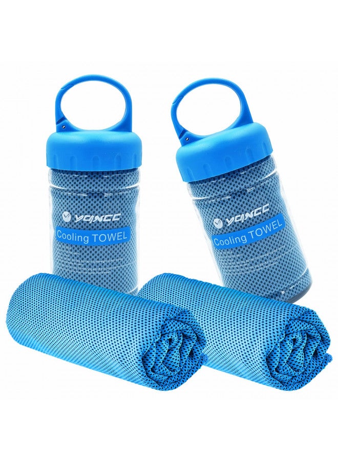 YQXCC 2 Pack Cooling Towel (47"x12") Ice Towel for Neck, Soft Breathable Chilly Towel, Microfiber Cool Towel for Yoga, Golf, Gym, Camping, Running, Workout & More Activities - Image 1