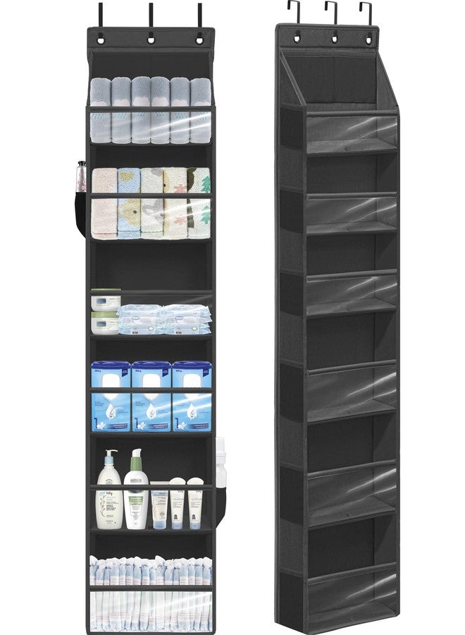 STORAGEIDEAS Over Door Organizer with 6 Extra Large Pockets 12 Side Pockets, Sturdy Closet Storage Rack, Hanging Storage Organizer with Clear Window for Shoes, Diapers, Toys, Bedroom, Bathroom, Black - Image 1