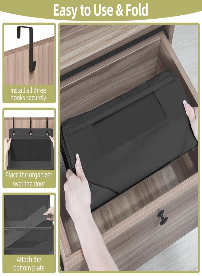 STORAGEIDEAS Over Door Organizer with 6 Extra Large Pockets 12 Side Pockets, Sturdy Closet Storage Rack, Hanging Storage Organizer with Clear Window for Shoes, Diapers, Toys, Bedroom, Bathroom, Black - Image 5
