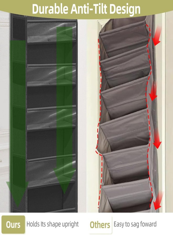 STORAGEIDEAS Over Door Organizer with 6 Extra Large Pockets 12 Side Pockets, Sturdy Closet Storage Rack, Hanging Storage Organizer with Clear Window for Shoes, Diapers, Toys, Bedroom, Bathroom, Black - Image 4