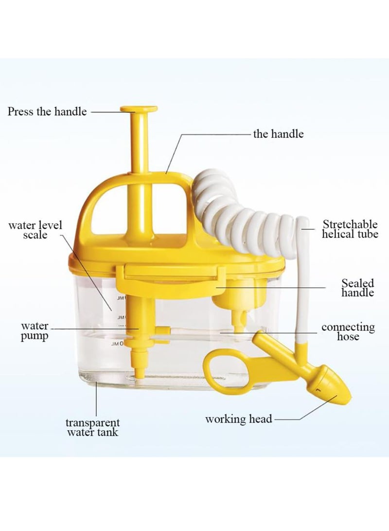 Hihonor Manual Nasal Irrigator, Nasal Wash Sinus Rinse Kit, Dual Mode Nozzles, Water Pressure Is Strong and Gentle, 300ml Water Tank, Suitable for Adults and Children - Image 4