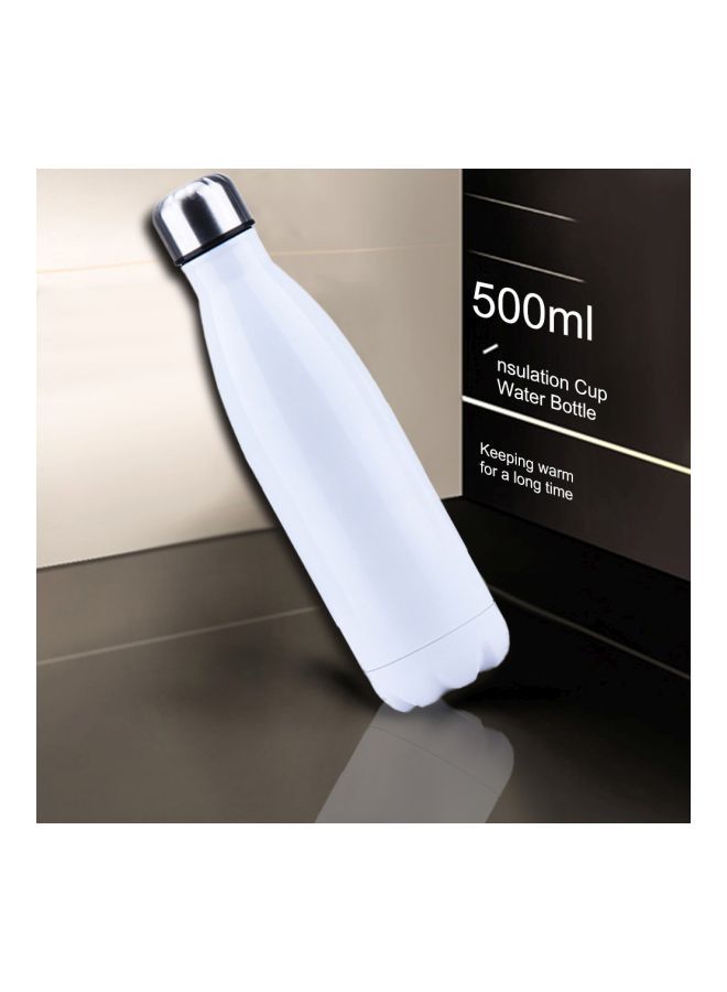 NIBEMINENT Stainless Steel Vacuum Insulated Water Bottle White/Silver - Image 3