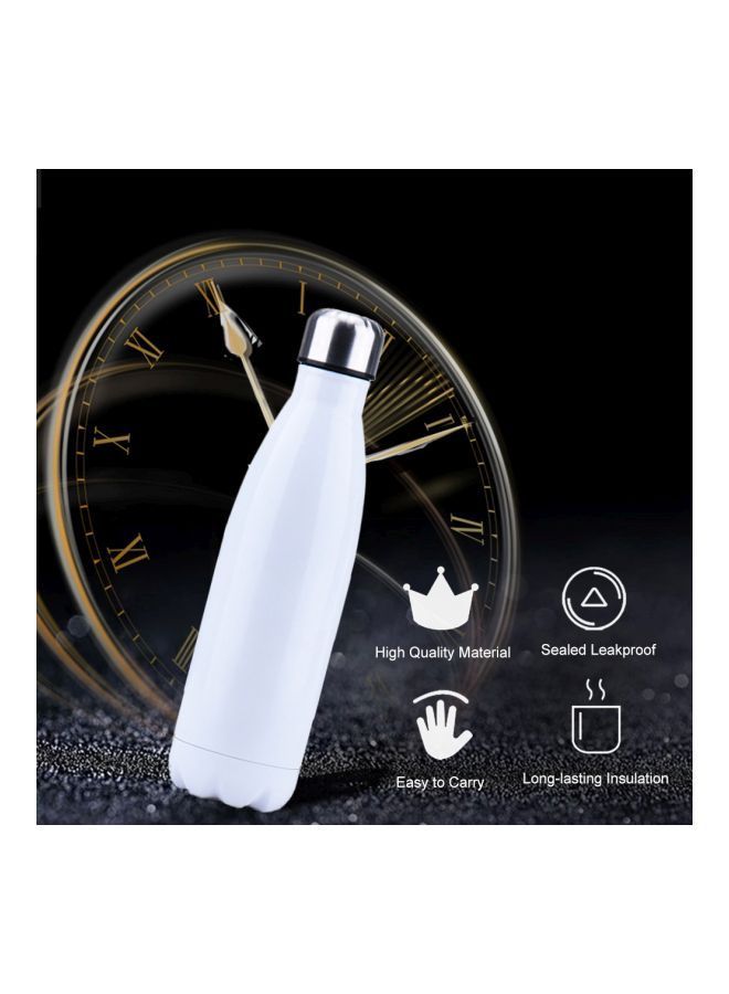 NIBEMINENT Stainless Steel Vacuum Insulated Water Bottle White/Silver - Image 4