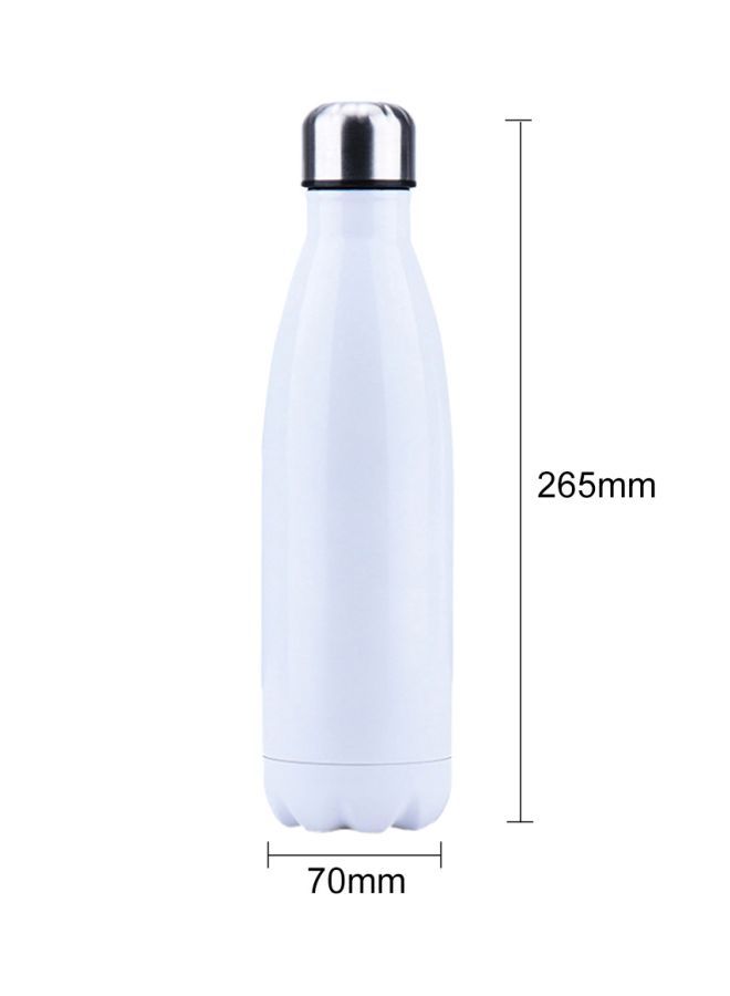 NIBEMINENT Stainless Steel Vacuum Insulated Water Bottle White/Silver - Image 5