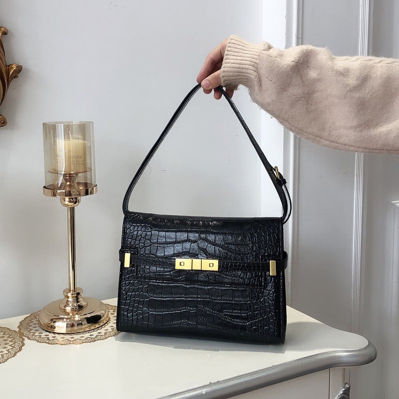 Yangshulin Manhattan Baguette Bag Shoulder Crossbody Commuting Bag Fashion Retro High-Quality Texture Women'S Bag - Image 3