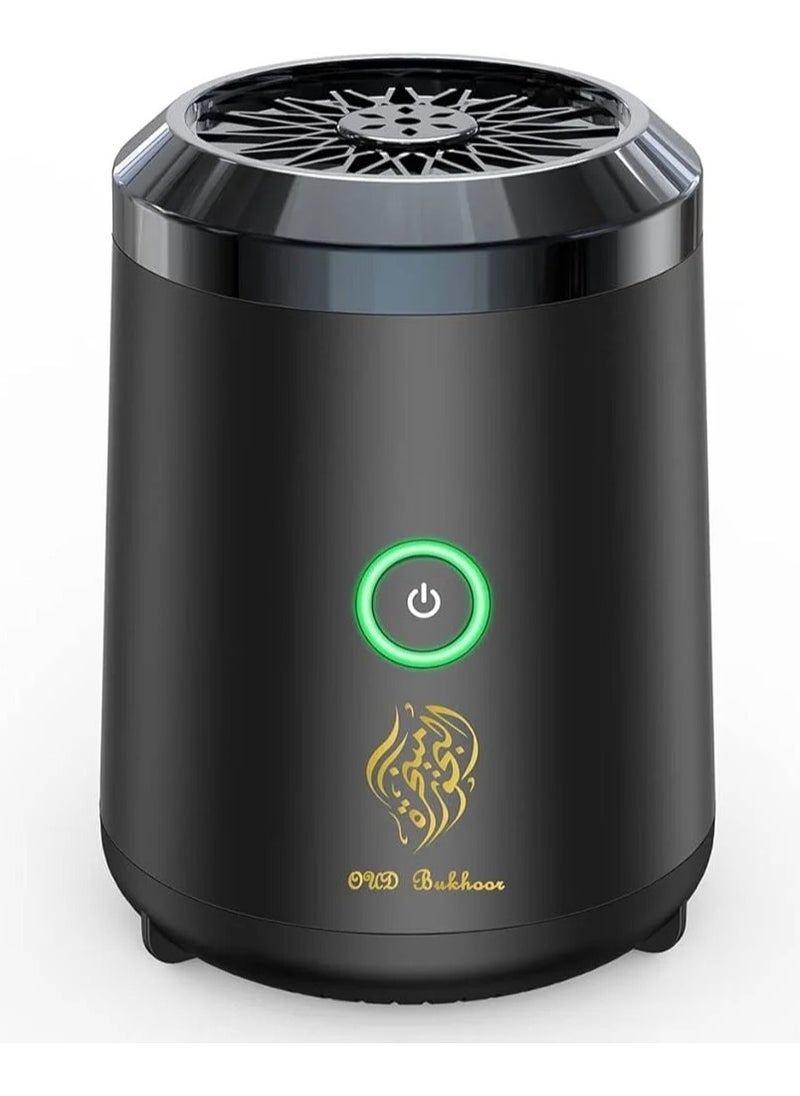 عود بخور مبخرة كهربائية ملونة جديدة مع أضواء LED باللون الأسود  - Image 1