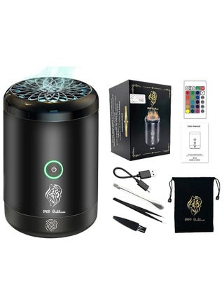 مبخرة كهربائية ملونة جديدة مع أضواء LED باللون الأسود - view 5