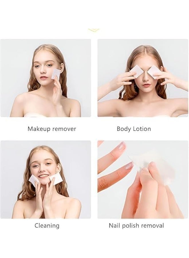 Soft Gauze Cotton Pads for Makeup Removal and Skin Care - 222 Pcs Premium Non-Woven Fiber Cotton Pads for Gentle Cleaning and Silky Touch - Image 4