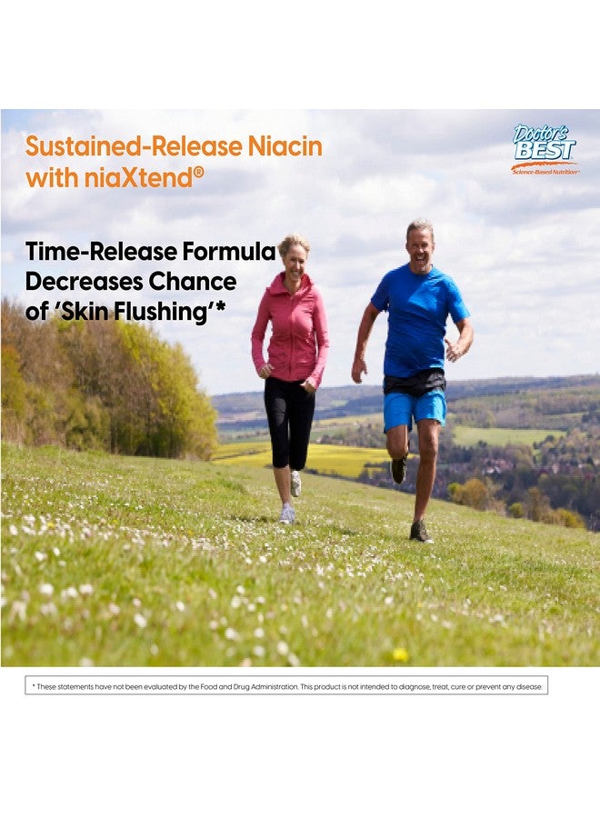 Doctor's Best Doctors Best Sustained-Release Niacin with niaXtend, Supports Heart Health, Non-GMO, Gluten Free, Vegan 120 Tablets - Image 4