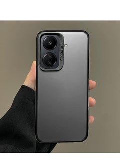 Wtech Silicone With Translucent Back Raised Lips Camera Protection Case Cover For Xiaomi Redmi 13C 4G 2023 / Xiaomi Poco C65 4G 2023 Black  - Image 4