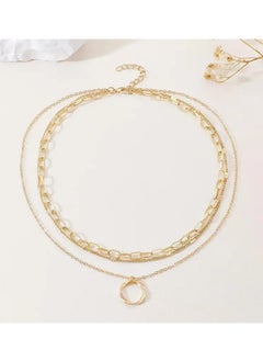 Home Clearance Sale A Stylish Multi-layer Chain Necklace With A Golden Pendant, Perfect For A Golden Personality.  - Image 4