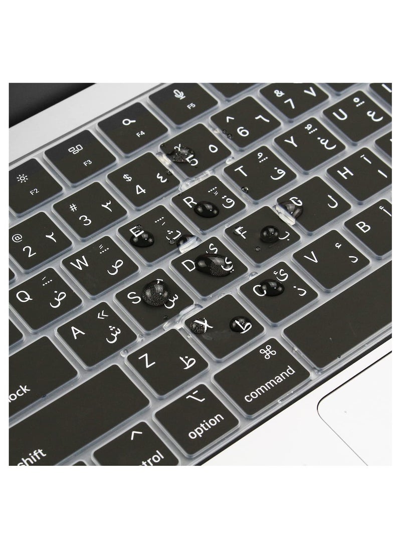 AMM US Layout Arabic Keypad Cover Compatible for MacBook New Air 13.6 inch 2022 M2 Chip Liquid Retina/MacBook Pro 14 inch 2022 M1 Pro/M1 Max A2442 and MacBook Pro 16 inch 2022 M1 Pro/M1 Max A2485 Black  - Image 5