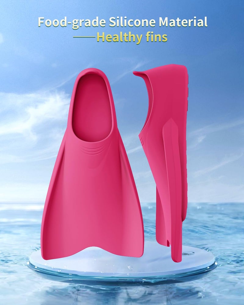 W WSTOO Streamlined Training Short Swimming Flippers in Silicone for Kids Adults Men and Women for Swimming Snorkeling and Diving - Image 5