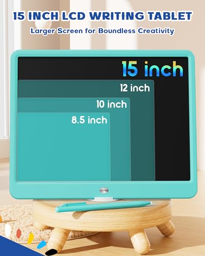 Bravokids 15 Inch LCD Writing Tablet for 3 Year Olds  Electronic Drawing Pad and Doodle Board as Educational Birthday Gifts for Girls and Boys Blue - Image 5