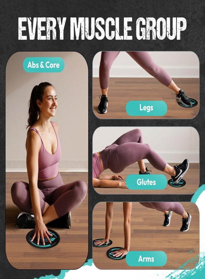 Gliding Discs for Working Out - Exercise Sliders for Hardwood Floors 1 Pair Black, Authentic Workout Sliders Disc for Full Body Resistance Workout, Includes 4 Streaming Video Workouts - Image 4