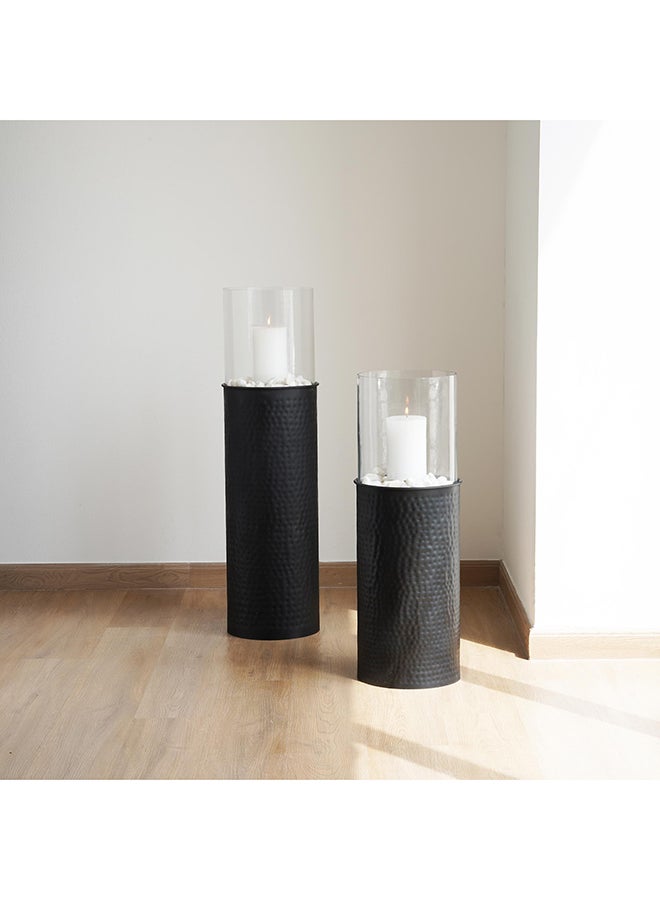 Pan Home Tolliver Hurricane Candle Holder 27.5x71cm - Black - Image 4