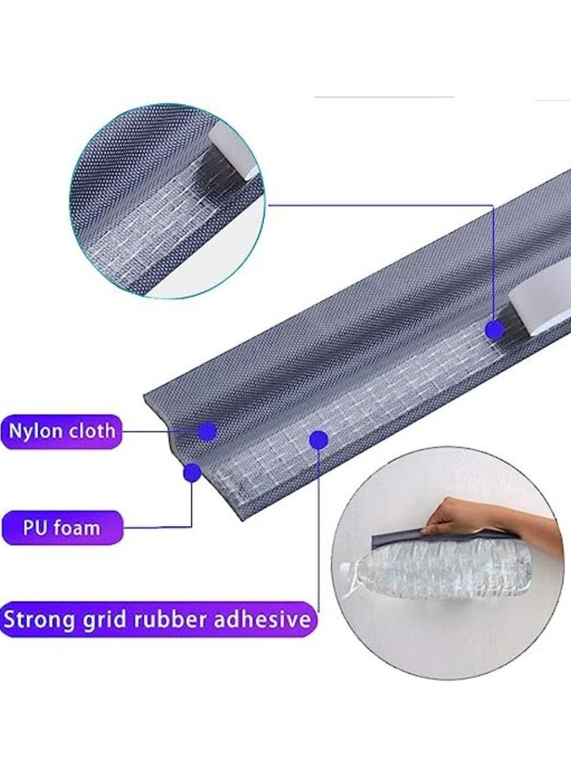 مزاجك شريط عازل للطقس مقاس 78.74 بوصة، شريط عازل ذاتي اللصق للنافذة، سدادة رغوية لفجوة النافذة، شريط عازل للصوت للشتاء للنوافذ والأبواب (أبيض) - Image 2