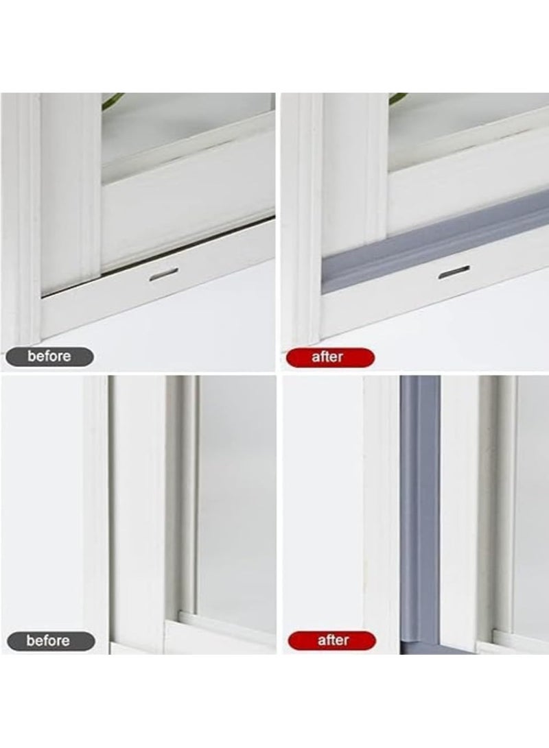 مزاجك شريط عازل للطقس مقاس 78.74 بوصة، شريط عازل ذاتي اللصق للنافذة، سدادة رغوية لفجوة النافذة، شريط عازل للصوت للشتاء للنوافذ والأبواب (أبيض) - Image 5