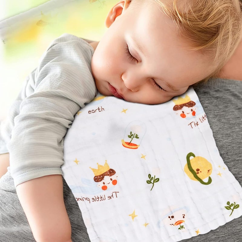 FOOK FISH Muslin Burp Cloths Large 20''x10'' 10 Packs for Baby Spit Up Cloths for Newborn,Absorbent,Soft,Large,6 Layers Baby Burp Rags,Unisex,for Boys and Girls (Animals) - Image 5