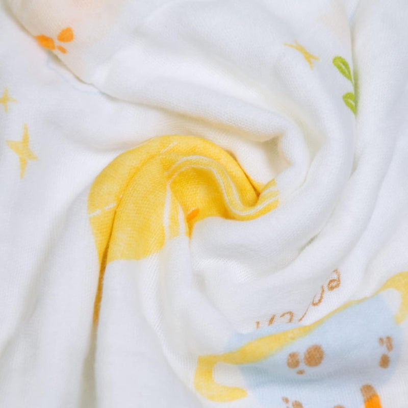 FOOK FISH Muslin Burp Cloths Large 20''x10'' 10 Packs for Baby Spit Up Cloths for Newborn,Absorbent,Soft,Large,6 Layers Baby Burp Rags,Unisex,for Boys and Girls (Animals) - Image 4