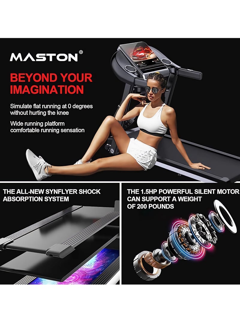 ماستون ممشى ماستون MST-B100 القابل للطي، بمحرك قوي 4.0 حصان، اتصال واي فاي وبلوتوث، شاشة ألوان ١٠ بوصة، تحكم كامل بالشاشة، يدعم أندرويد وجوجل بلاي، يحمل حتى ١١٠ كيلوغرام، مع خاصية التدليك. - Image 5