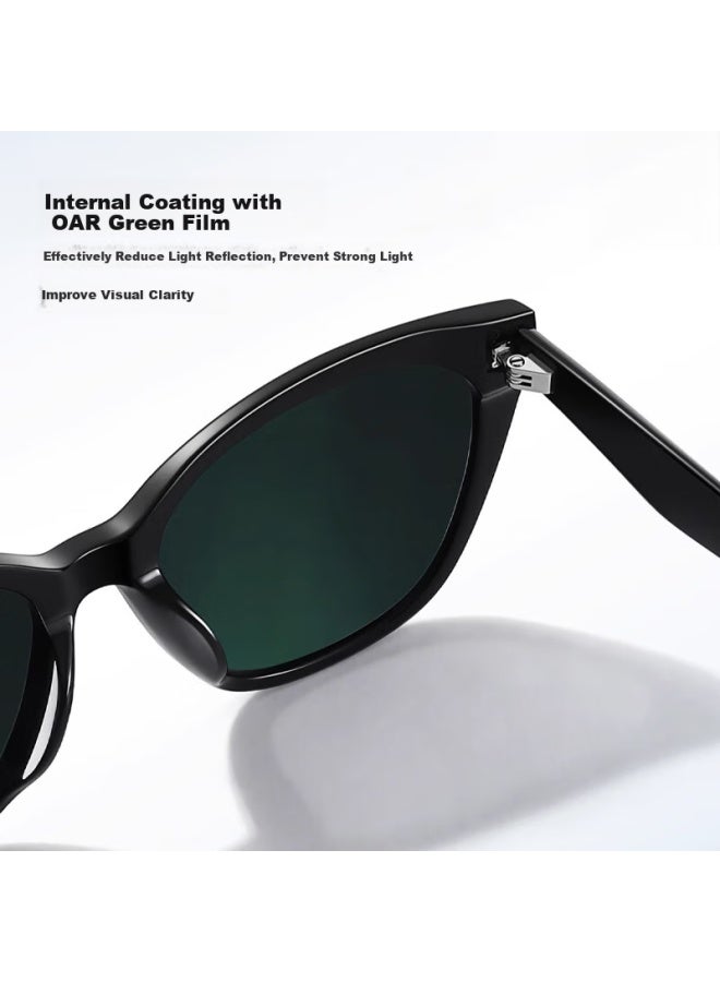 Caponi Polarized Sungl For Women, Driving Sungl, Uv Protection, High-end Look, Face-slimming Effect - Image 1