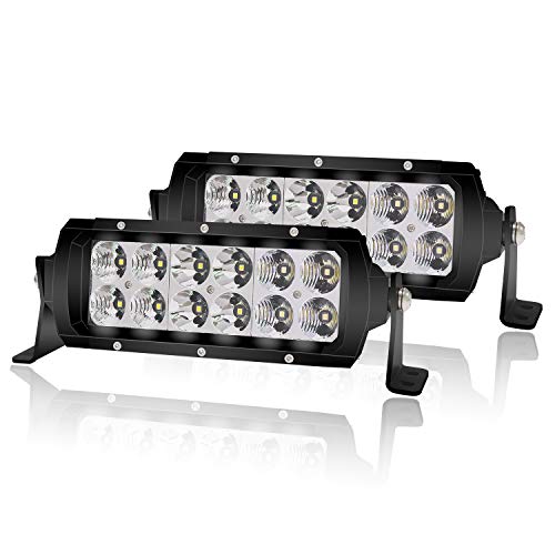 4WDKING 8 Inch LED Light Bar IP68&IP69K Waterproof LED Driving Light 60W Flood and Spot Combo Off Road Work Light Truck Fog Lamp for Truck Cars ATV UTV Boat - Image 1