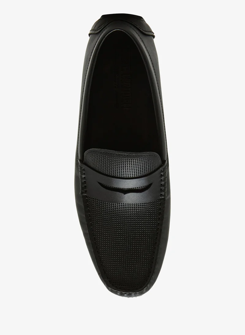 Steve Madden BLACK LEATHER Evaristo Formal Loafers for Men | Best Price UAE